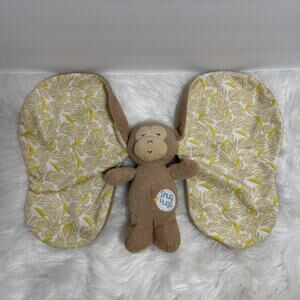 Kids Preferred SNUG HUGS Monkey Big Floppy Banana Ears Plush Baby Blanket Lovey